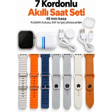 Teknodayım Akıllı Saat Bluetooth Aramalı ve 7 Kordonlu Set