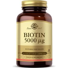 Solgar Biotin 5000 Mcg 50 Kapsül Vitamin ve Mineral Yetişkin Kullanımı İçin