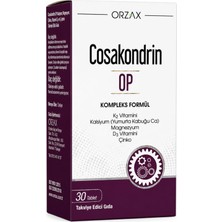 Cosakondrin Orzax OP K2 Kalsiyum Mağnezyum D3 Çinko Kompleks 30 Tablet