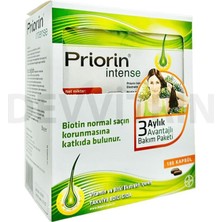 Bayer Priorin Intense 120 + 60 Kapsül Avantajlı Paket Biotin İçeren Güçlü Saç Bakımı