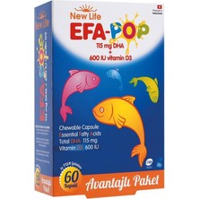 New Life Efa Pop Omega 3 Balık Yağı Kapsül 60 Adet Besin Takviyesi