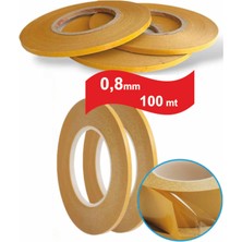 0,8 mm Çift Taraflı Bant 5'li 100MT