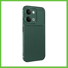 Bezos Vivo Y31D Auto Focus Karbon Kapak - Yeşil Dmc