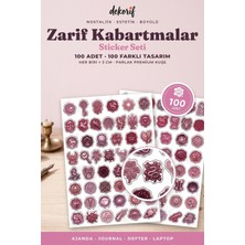Dekorif Mum Mühür Sticker Seti 100 Adet - Romantik Zarif Damga Figürleri Klasik Ajanda Journal Çıkartma