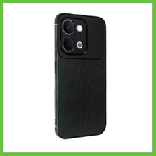 Bezos Vivo Y31D Auto Focus Karbon Kapak - Siyah Dmc