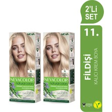Nevacolor Natural Colors 2'Lİ SET 11. FİLDİŞİ Kalıcı Krem Saç Boyası Seti