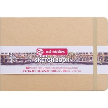 Nzm Store T9314-435M 452442 Art Creation Eskiz Defteri, Çizim Defteri, 21 x 15 cm (8,3 x 5,9 Inç) Kraft Kağıt