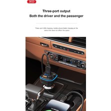 Nzm Store BCC08 Araç Çakmaklık Hızlı Şarj, Bluetooth 5.0 Fm Transmitter, 3 USB Çıkışlı Araç Şarj Cihazı, 15.5W, LED Ekran, Eller Serbest Modu, Yüksek Ses Kalitesi, Müzik Çalma, Siyah