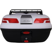 Maxem SL45 Full Motosiklet Arka Çanta Beyaz 45lt