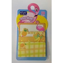 Nzm Store Yapışkanlı Not Kağıdı Set Flamingo Temalı 20 Yaprak x 4 Adet