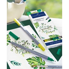 Nzm Store Goldfaber Aqua Çift Uçlu Markör, Kaligrafi, 6'lı Jungle