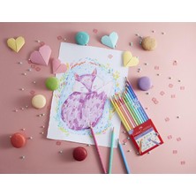 Nzm Store Pastel Renkler Üçgen Boya Kalemi 12'li