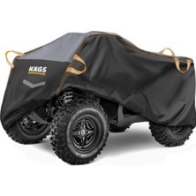 Nzm Store Atv Brandası, Atv Koruma Kılıfı, Örtüsü Su Geçirmez Dış Mekan Ağır Hizmet Tipi, 4 Mevsim (XXL-220-95-105) - Siyah - Gri