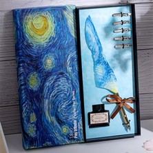 Nzm Store Van Gogh Temalı Tüylü Divit Kalem Seti, 6 Parça (Van Gogh4)