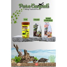 Nzm Store Kaplumbağa Yem + Vitamin + Kabuk Sertleştirici Bakım Seti (Turtle Mix) 250 ml Tatlı Su Kaplumbağaları Için