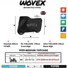 Nzm Store Motosiklet Brandası Su Geçirmez Uv Korumalı Branda,örtü,renk,siyah,seçenekli,beden (Mt)