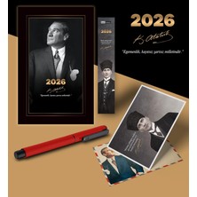 Nzm Store 2026 Istikbal Atatürk Ajandası Ayraç Kartpostal Kalem - Kırmızı