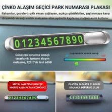 Nzm Store Hc Seri Gizlenebilir Çift Numaralı Araç Park Telefon Numaratörü Araç Numara Kiti Geçici Park Telefon Numaratörü