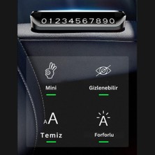 Nzm Store Polham Araç Içi Geçici Park Için Telefon Numaratörü, Forforlu Açılıp Kapanabilen Numaratör