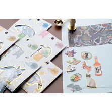 Nzm Store Kedilerin Dünyası Temalı 36 Adet Sticker Seti • Bullet Journal