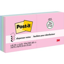 Nzm Store Greener Pop-Up Notes, 3 x 3, Helsinki Koleksiyonu, 6 Pads/pack Mavi, Pembe, Sar 100 Yaprak Pouch Kendinden Yap Kanl