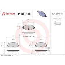 Nzm Store Fren Balatası, Ön Audi A3 (13-20), Cupra Formentor, Leon (20+), Seat Tarraco (18+), Leon (19+), Karoq, Kodiaq (17+), Vw Golf Vıı (12-17), Arteon (18+) 160(W) X20(T) X65(H1) mm P85126X