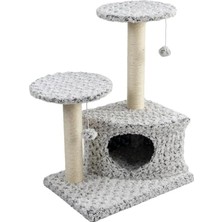 Nzm Store Kedi Evli Tırmalama Gri 45X33X70