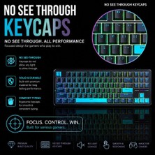 Nzm Store F87 Siyah Rgb Tkl V4 Linear Switch Kablolu/kablosuz Mekanik Oyuncu Klavyesi