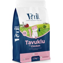 Nzm Store Tavuklu Kuru Yavru Kedi Maması 1,2 kg - Besleyici Vitamin Ilaveli Tam ve Dengeli Mama