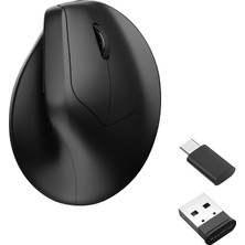 Nzm Store M5 Kablosuz Ergonomik Fares, En Iyi Pixart 3311 Sensörü ve Pixart 3950 Sensörüne Sahip. 2.4 Ghz, Bluetooth ve USB Kablolu Bağlantı (M5-A29)