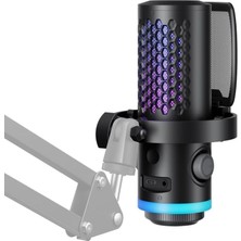 Nzm Store Castmic G40 Rgb Aydınlatmalı Gürültü Engellemeli USB Mikrofon ve Masa Standı