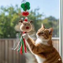 Nzm Store Noel Temalı Kedi Oyuncağı Kardan Adam Figürlü – Uzun Ip Püsküllü, Zilli ve Askılı Yapı – Kediler Için Eğlenceli ve Hareketli Oyun Oyuncağı – Yılbaşı Tasarımı