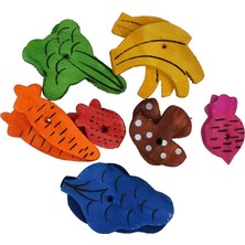 Nzm Store Kemirgen Oyuncağı 14 Parça Meyve-Sebze