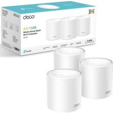 Nzm Store Deco X10 3-Pack , AX1500 Mbps, 520 M²'ye Kadar Kapsama Alanı, 120 Cihaza Kadar Bağlantı, Gigabit Portlu, Mobil Uygulama ile Kolay Kurulum,yapay Zeka Destekli Wi-Fi 6 Mesh Sistemi