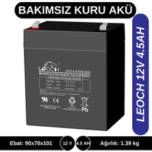 LEOCH 12V 4,5AH KURU TİP AKÜ