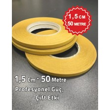 1,5 cm Çift Taraflı Bant 50MT 5'li