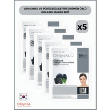 Dermal Arındırıcı ve Pürüzsüzleştirici Kömür Özlü Kolajen Maske 23GR 5 Adet