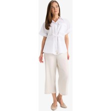DeFacto Crop Fit Kemerli Kapri Pantolon F3421AX25HS