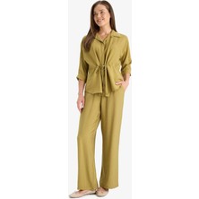 DeFacto Straight Fit Normal Kalıp Normal Bel Boru Paça Pantolon F3420AX25AU
