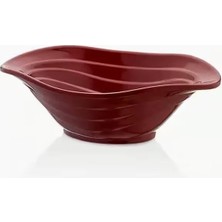 Külsan Gastro Boutique Bicolor Duet Kase 23X16 cm 700 ml - Krem Beyaz - Kırmızı (20'li Paket)