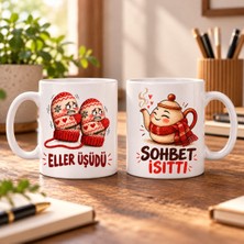 Ulu Pazarlama Kış Sohbeti 2'li Porselen Kupa Seti - Model 857