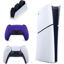 Sony Playstation 5 Slim Digital 825 GB + Şarj Istasyonu + 2. Mor Dualsense Ithalatçı Garantili