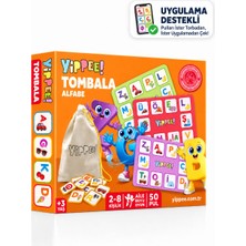 YİPPEE Alfabe Çocuk Tombala Oyunu - Eğitici Harf Öğrenme ve Okuma Yazmaya Hazırlık Oyunu