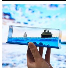Home Dekor Hediye Batmayan Gemi Dekoratif Biblo Plastik Malzeme ile Deniz Temalı Akvaryum