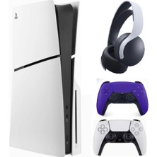Sony Playstation 5 Slim Cdli + 2.kol Dualsense Mor + Ps5 Pulse Kulaklık (Ithalatçı Garantili)