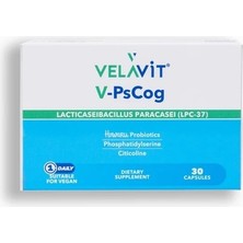 Velavit V-PsCog Takviye Edici Gıda 30 Kapsül Fosfotidilserin ve Sitikolin İçeren Zihinsel Performans Desteği Lpc-37