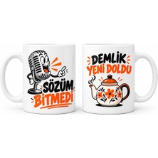 Vintessy Vıntessy Söz Sırası 2'li Porselen Kupa Seti - Model 844 BZS01