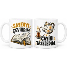 Ren.ga.renk Kitap Arkadaşları 2'li Porselen Kupa Seti - Model 853 Rengaren