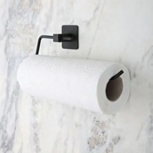 Roichil Kendiliğinden Yapışkanlı Siyah Paslanmaz Metal Rulo Havluluk Aparat