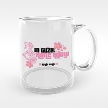 BK Gift Kişiye Özel En Güzel Anne Adayı Tasarımlı Cam Kupa Bardak - 3